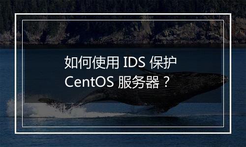 如何使用 IDS 保护 CentOS 服务器?