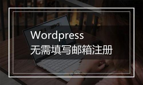 Wordpress无需填写邮箱注册