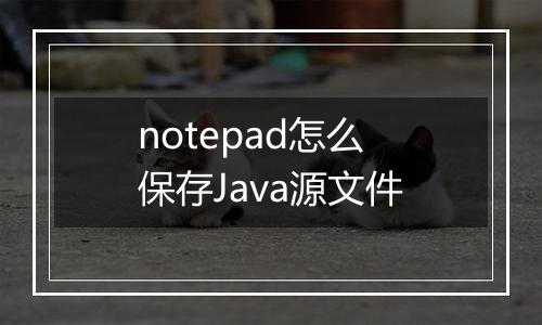 notepad怎么保存Java源文件