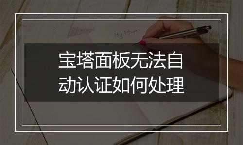 宝塔面板无法自动认证如何处理