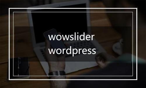 wowslider wordpress