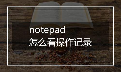 notepad怎么看操作记录