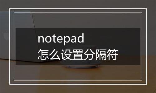 notepad怎么设置分隔符