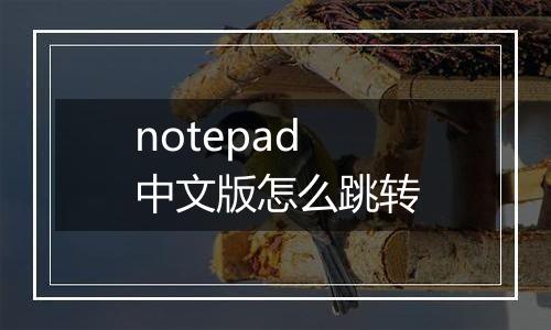 notepad中文版怎么跳转