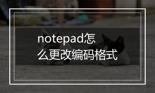 notepad怎么更改编码格式