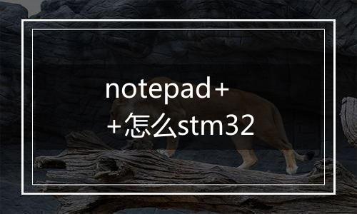 notepad++怎么stm32