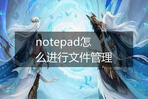 notepad怎么进行文件管理