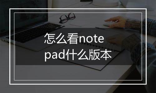 怎么看notepad什么版本