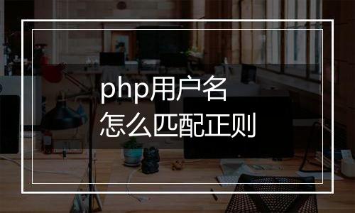 php用户名怎么匹配正则