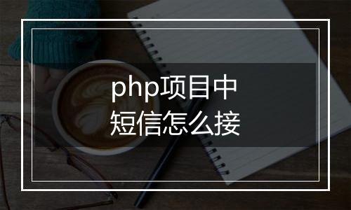 php项目中短信怎么接