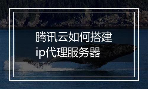 腾讯云如何搭建ip代理服务器