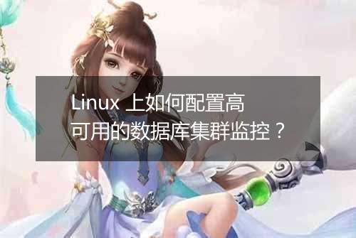 Linux 上如何配置高可用的数据库集群监控?