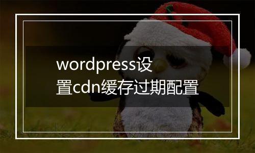 wordpress设置cdn缓存过期配置