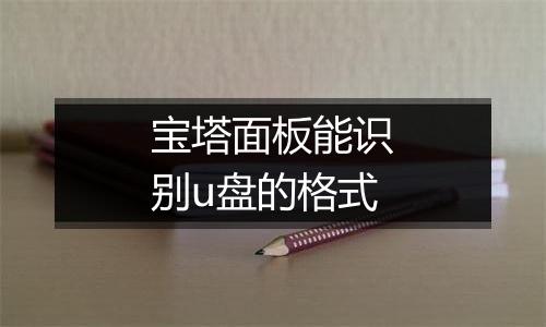 宝塔面板能识别u盘的格式