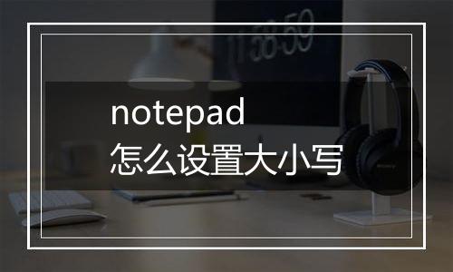 notepad怎么设置大小写