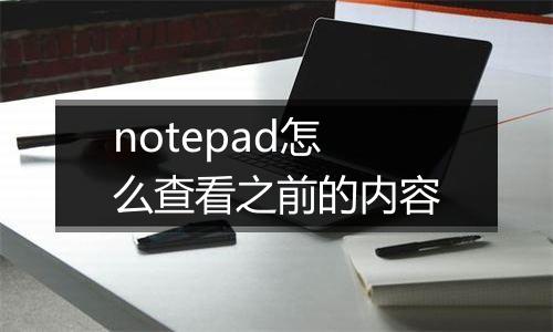 notepad怎么查看之前的内容