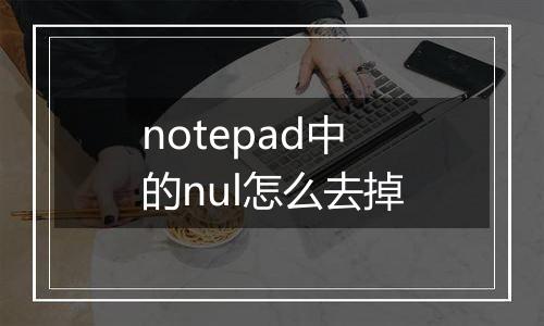 notepad中的nul怎么去掉