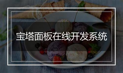 宝塔面板在线开发系统
