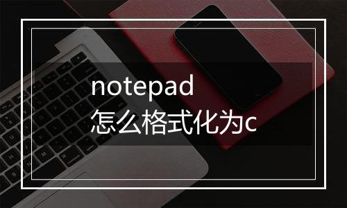 notepad怎么格式化为c