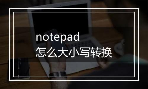 notepad怎么大小写转换