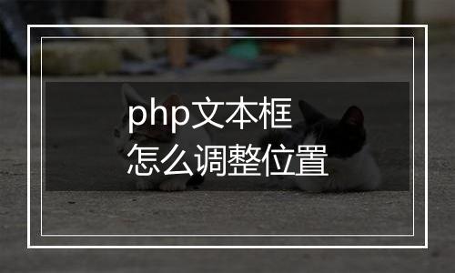 php文本框怎么调整位置