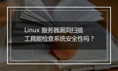 Linux 服务器漏洞扫描工具能检查系统安全性吗？