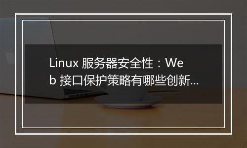 Linux 服务器安全性：Web 接口保护策略有哪些创新解决方案？