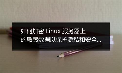 如何加密 Linux 服务器上的敏感数据以保护隐私和安全?