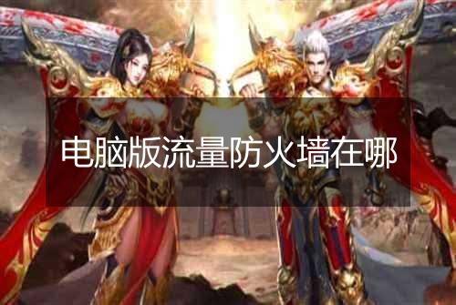 电脑版流量防火墙在哪
