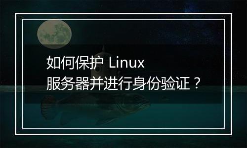 如何保护 Linux 服务器并进行身份验证？