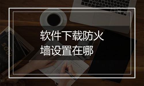 软件下载防火墙设置在哪
