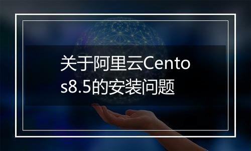 关于阿里云Centos8.5的安装问题