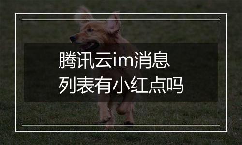 腾讯云im消息列表有小红点吗