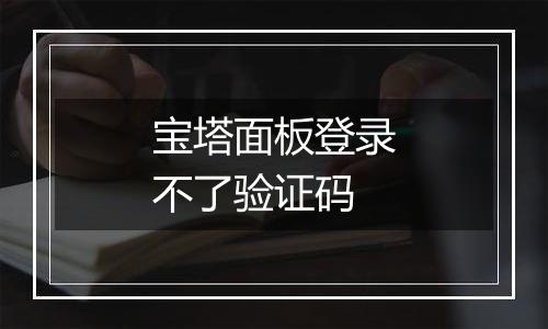 宝塔面板登录不了验证码