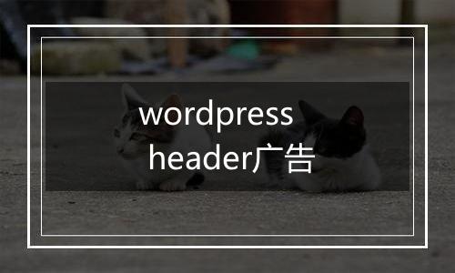 wordpress header广告