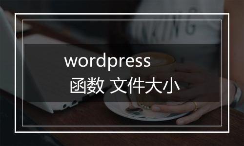 wordpress 函数 文件大小