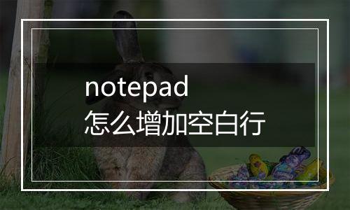 notepad怎么增加空白行