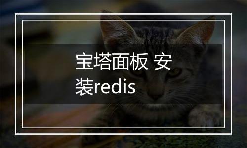 宝塔面板 安装redis