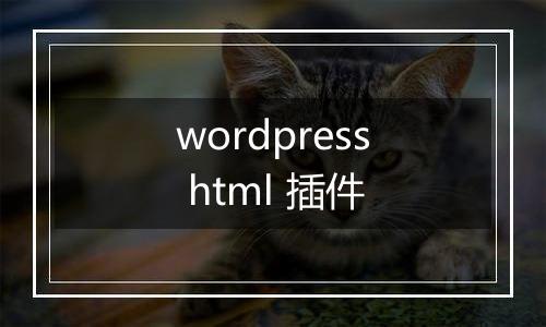 wordpress html 插件