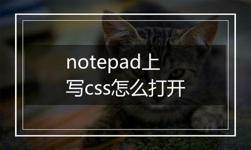 notepad上写css怎么打开