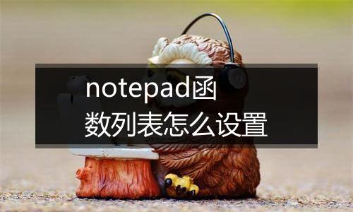 notepad函数列表怎么设置