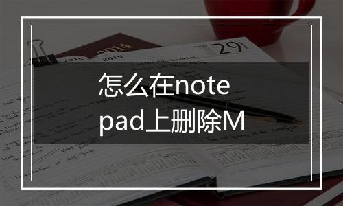 怎么在notepad上删除M