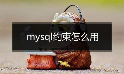 mysql约束怎么用