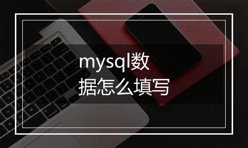 mysql数据怎么填写