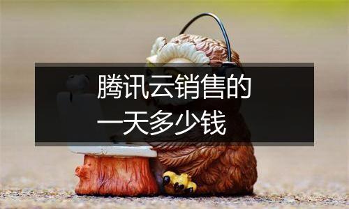 腾讯云销售的一天多少钱