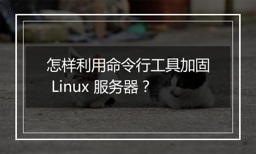 怎样利用命令行工具加固 Linux 服务器?