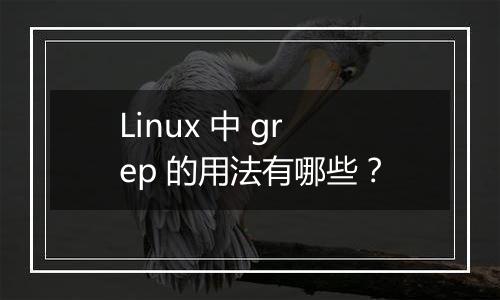 Linux 中 grep 的用法有哪些?