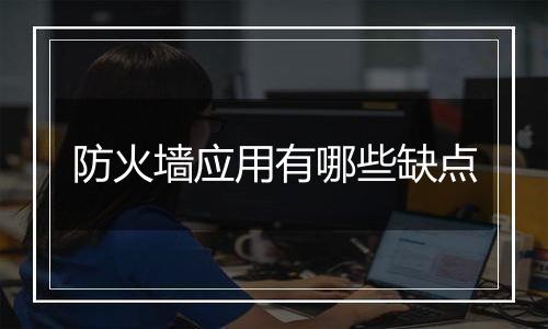 防火墙应用有哪些缺点