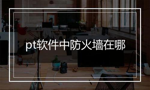 pt软件中防火墙在哪