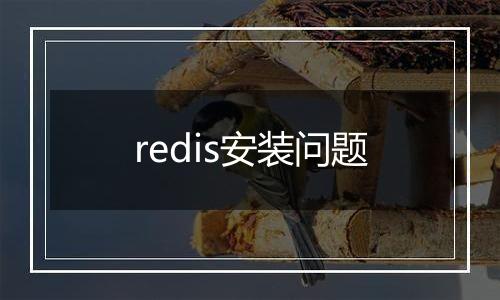 redis安装问题